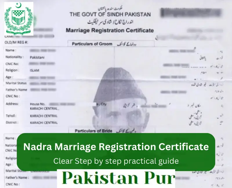 Nadra Marriage Registration Certificate Online No Confusion Pakistan Pur 0908