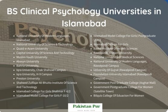 universities offering bs clinical psychology in rawalpindi islamabad