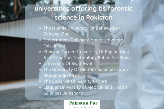 universities offering bs forensic science in pakistan