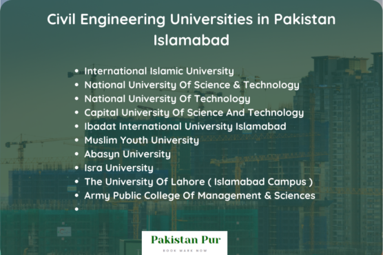 Civil Engineering Universities in Pakistan Islamabad